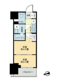 ザ・ライオンズフォーシア鶴見 409 間取り図