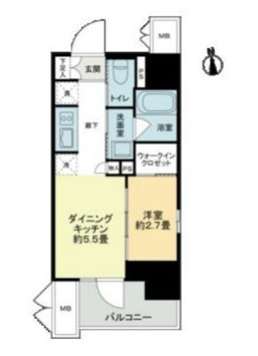 ザ・ライオンズフォーシア鶴見 1007 間取り図