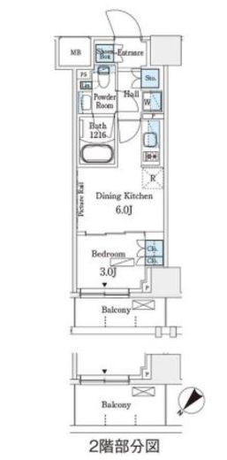パークアクシス横浜伊勢佐木町通り 404 間取り図