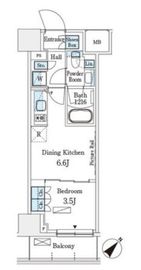 パークアクシス横浜伊勢佐木町通り 418 間取り図