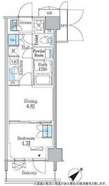 パークアクシス品川南大井パークフロント 802 間取り図