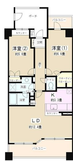 グライユール横浜 101 間取り図