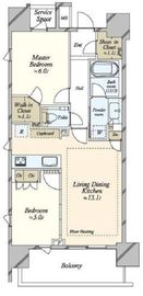 パークホームズ浅草六丁目 9階 間取り図