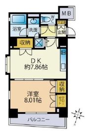 ジェイパークステーション田町 605 間取り図