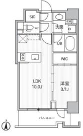 シーズンフラッツ両国サウス 307 間取り図