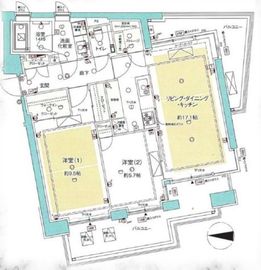 ロイヤルシーズン麻布永坂 8階 間取り図