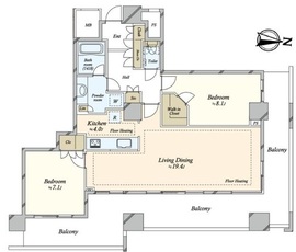 イーストコモンズ清澄白河セントラルタワー 23階 間取り図