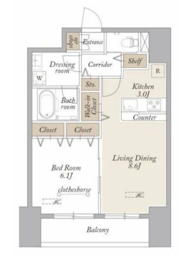 グランディアラフィーネ 505 間取り図