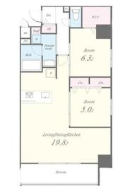 グラン クレイエル 両国 501 間取り図