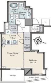 パークホームズ大岡山ラヴィアンコート 1006 間取り図