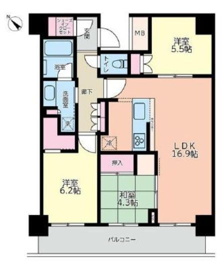 リヴァリエ 27階 間取り図