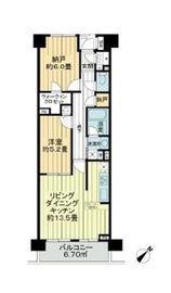クレストフォルム新横浜サウススクエア 6階 間取り図