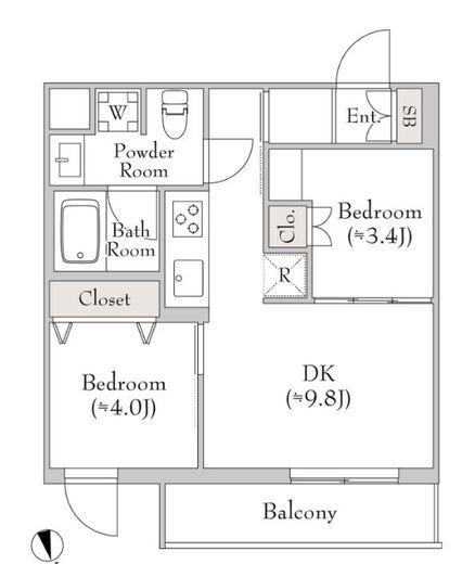 テラブリック南大井 601 間取り図