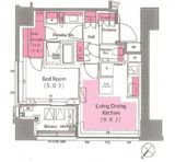 パークタワー高輪 6階 間取り図