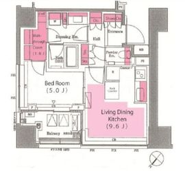 パークタワー高輪 6階 間取り図