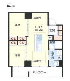 パークサイドテラス 602 間取り図