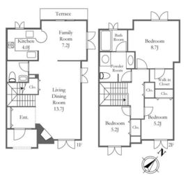 荻窪グリーンヴィレッジ B-2 間取り図