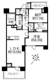 クリオラベルヴィ横濱サウス 1105 間取り図