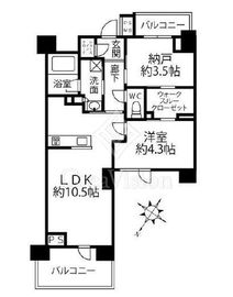 クリオラベルヴィ横濱サウス 805 間取り図