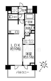 クリオラベルヴィ横濱サウス 803 間取り図