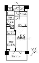 クリオラベルヴィ横濱サウス 802 間取り図