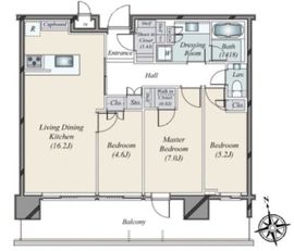 パークコート浜離宮ザ・タワー 29階 間取り図