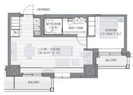 六本木ヒルズレジデンス D棟 11階 間取り図