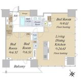 グランドヒルズ恵比寿 21階 間取り図