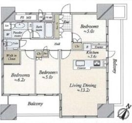パークコート千代田富士見ザ タワー 12階 間取り図