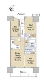 パークホームズ横浜本郷台リバーサイドヴィラ THE WEST 9階 間取り図