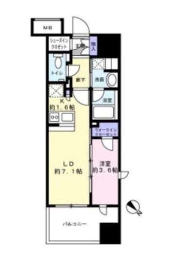 ジオ横浜大通り公園 9階 間取り図