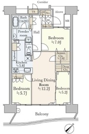 HARUMI FLAG SEA VILLAGE (晴海フラッグ シーヴィレッジ) 18階 間取り図