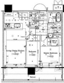 パークシティ武蔵小山ザタワー 33階 間取り図