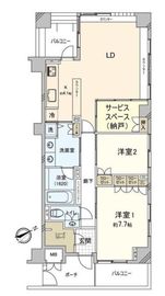 レジデンシア春日安藤坂 4階 間取り図
