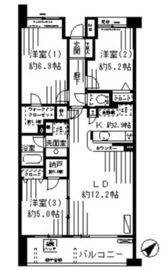 ミレニアムコート青葉台 206 間取り図