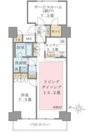 ブリリアイスト東雲キャナルコート 1207 間取り図