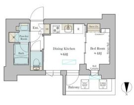 ブリリアイスト武蔵小杉 1101 間取り図