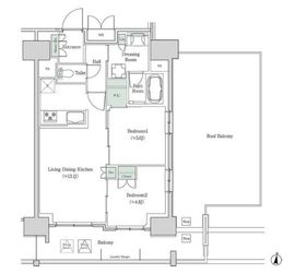 ブルックサイドレジデンス木場 1509 間取り図