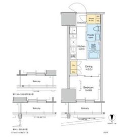 プラウドフラット四谷三丁目 1206 間取り図