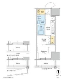 プラウドフラット四谷三丁目 1110 間取り図