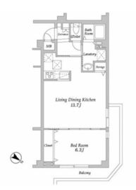 ラクラス下井草 103 間取り図