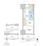 プラウドフラット四谷三丁目 1109 間取り図