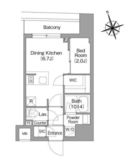 コンフォリア・リヴ八丁堀 604 間取り図