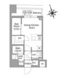 コンフォリア・リヴ八丁堀 603 間取り図