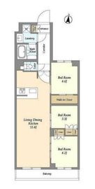 アジールコート練馬中村橋 420 間取り図