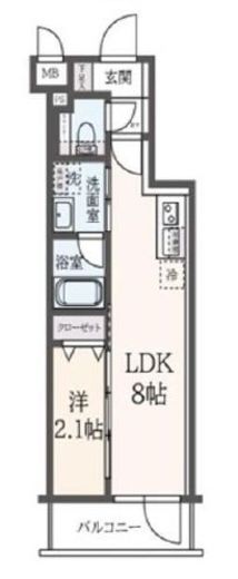 ハーモニーレジデンス東新宿 4階 間取り図
