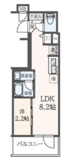 ハーモニーレジデンス東新宿 5階 間取り図