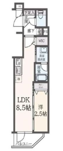 ハーモニーレジデンス東新宿 4階 間取り図