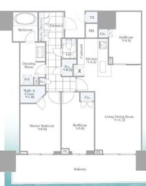 パークタワー晴海 6階 間取り図