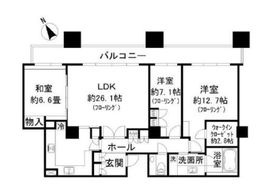 東京ツインパークス レフトウィング 45階 間取り図